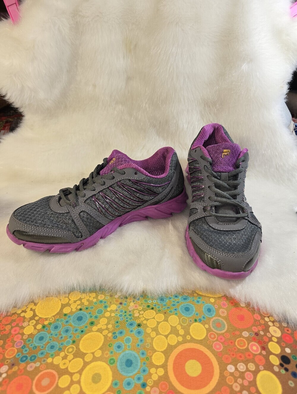FILA Fresh 3 Gray & Purple Women's Running Shoes - Picture 5 of 12
